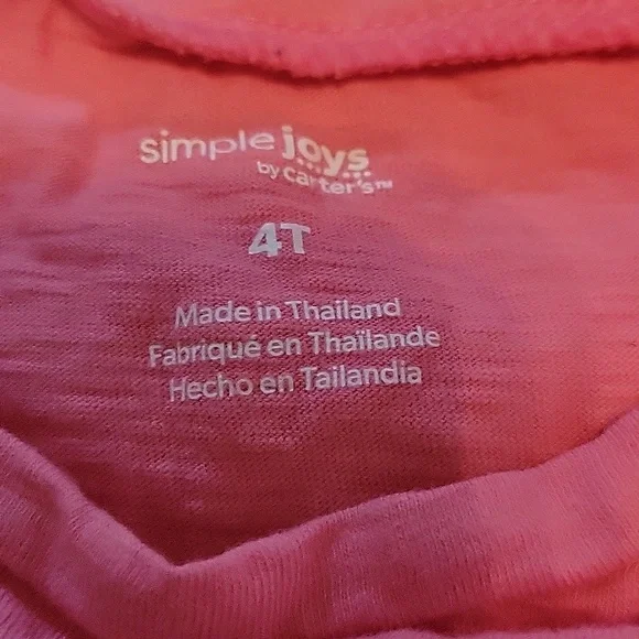 Bundle of Four Girls Shortsleeve Cotton Tees size 4T - Picture 3 of 7